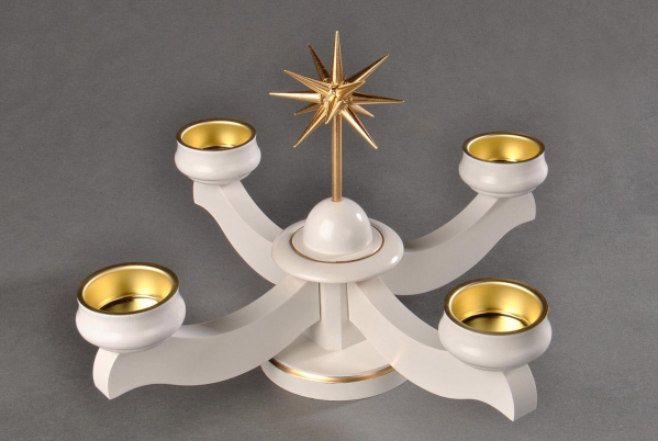 Albin Preissler Adventsleuchter »Weihnachtsstern«, Ø 22 cm, weiß