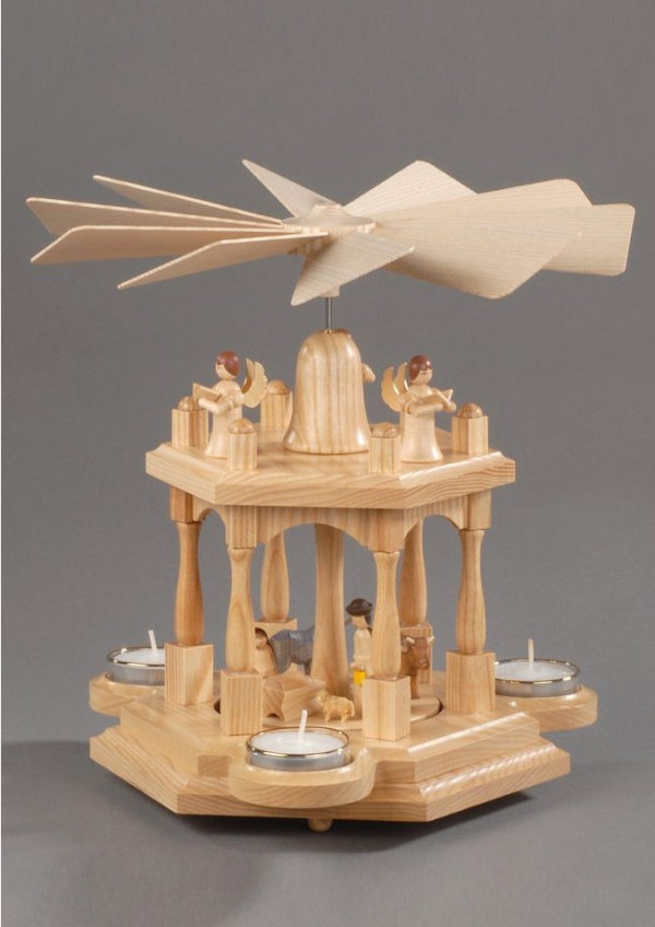 Albin Preissler Weihnachtspyramide »Christi Geburt«, 2 Etagen, Made in Germany