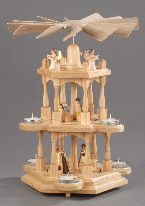 Albin Preissler Weihnachtspyramide »Christi Geburt«, 3 Etagen, Made in Germany