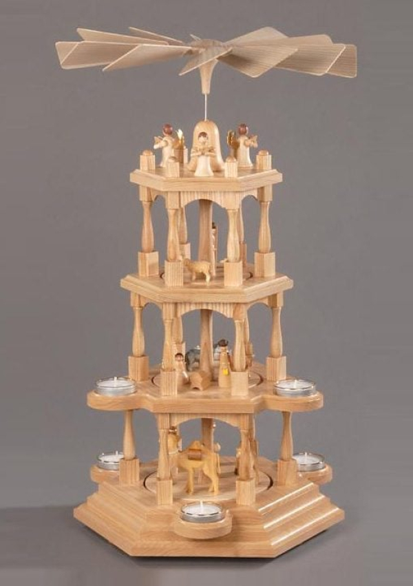 Albin Preissler Weihnachtspyramide »Christi Geburt«, 4 Etagen, Made in Germany