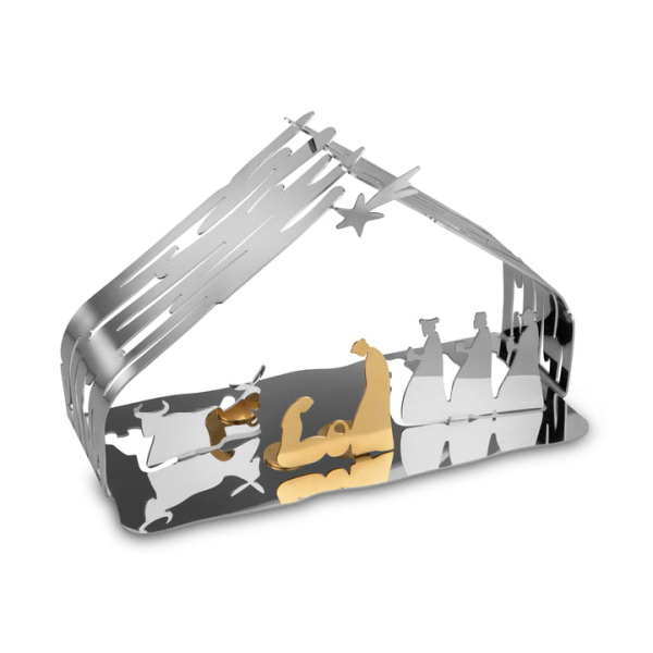 Alessi – Bark Krippe, Edelstahl / Stahl gold