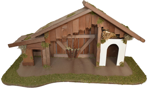 Alfred Kolbe Krippe, (1 tlg.), aus Holz, 70x35x33 cm, für Figuren bis 13 cm Höhe