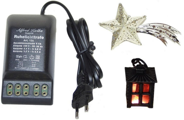 Alfred Kolbe Krippen-Zubehör »Komet, Zinnlaterne und Trafo 230V« (Set, 3 St)