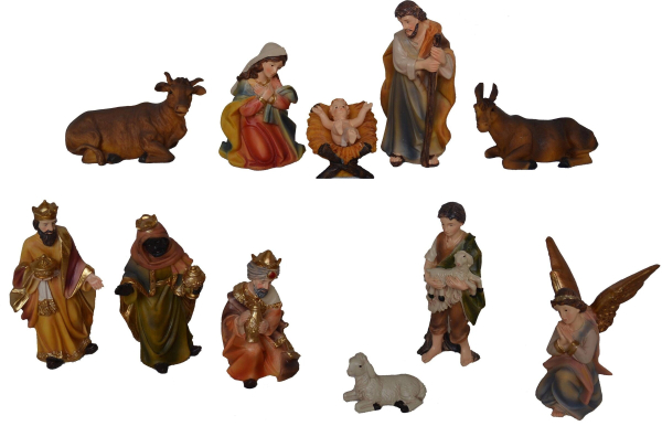 Alfred Kolbe Krippenfigur, (Set, 11 St.), Höhe 9 cm