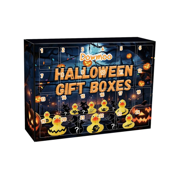 Amystic Adventskalender Allerheiligen Rubber Duck Blind Box,Adventskalender 2023, 24 Tage Countdown Adventskalender