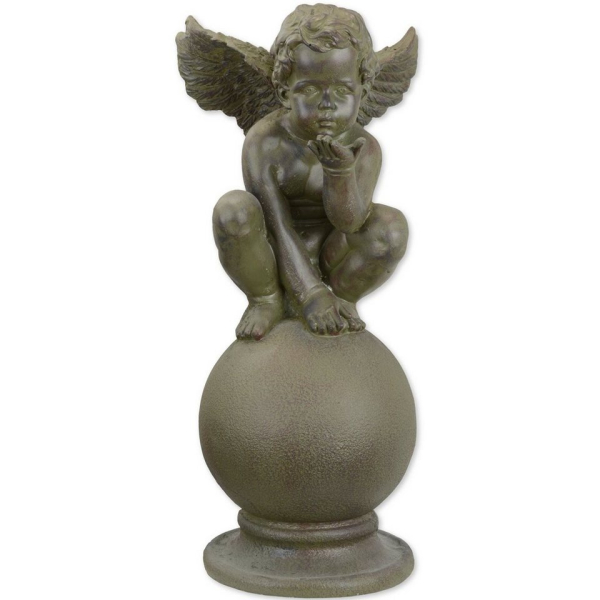Aubaho Engelfigur »Weihnachtsengel Weihnachten Dekoration Kunststein Engel 65cm Antik-Stil«