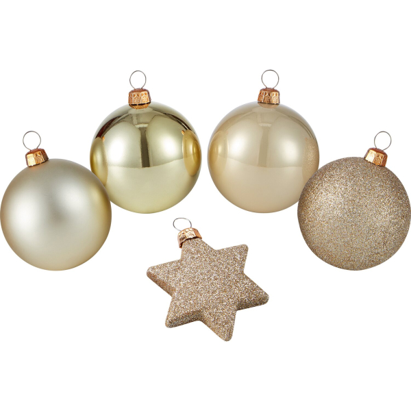 Baumschmuck-Set 50-teilig Champagnerfarben kaufen bei OBI
