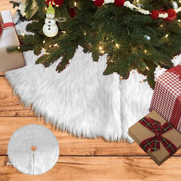 Baumteppich »Weihnachtsbaum,Christmasbaumdecke, Plüsch Weihnachtsbaum Röcke Weiß Weihnachtsbaumdecke Weihnachtsschmuck Kunstfell…