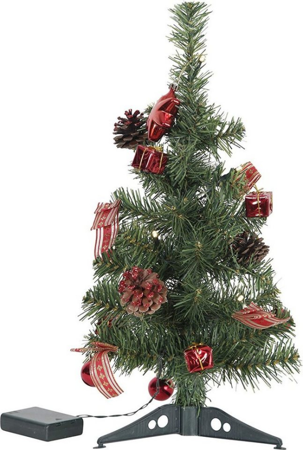 Best Season Künstlicher Weihnachtsbaum »Star 601-04, LED-Tannenbaum“Decorage“, circa“ 45 cm, Plastik, Rot, 2.4 x 2.4 x 4.5 cm«
