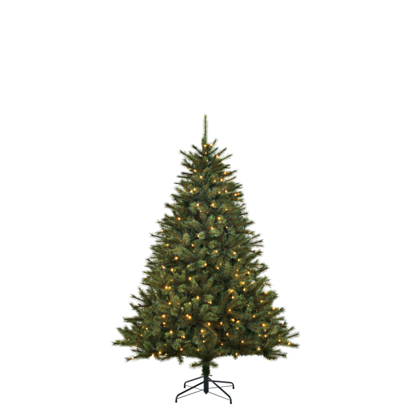 Black Box Trees Künstlicher Weihnachtsbaum ‚Toronto‘ grün 155 cm, mit LED-Beleuchtung