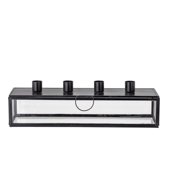 Bloomingville – Pelo Adventskerzenhalter, L 34 cm, schwarz