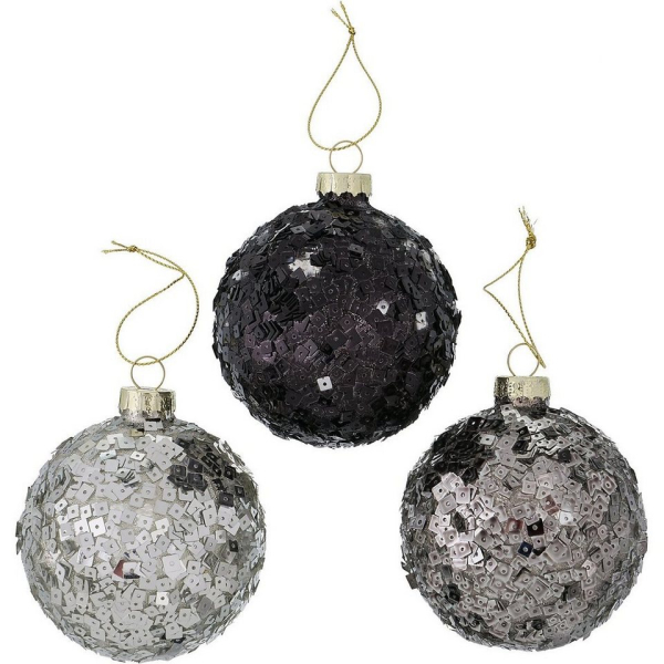 BOLTZE Weihnachtsbaumkugel »12-tlg. Glas-Weihnachtskugel Set „Hankea“ D8cm«