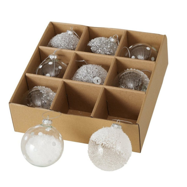BOLTZE Weihnachtsbaumkugel »9er Set Weihnachtskugel Solana«