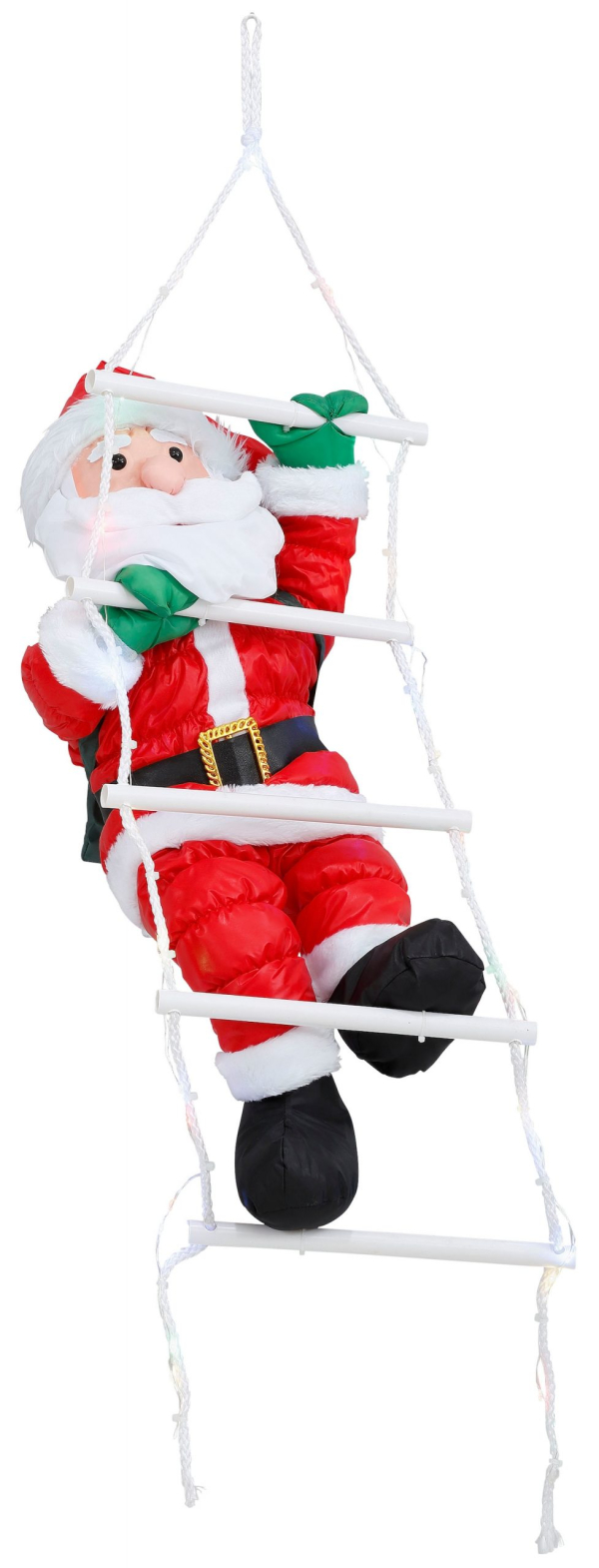 BONETTI LED Dekofigur »Weihnachtsmann kletternd mit Leiter«, 1 St., RGB, mit 30 bunten LEDs