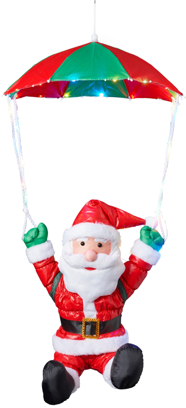 BONETTI LED Dekofigur »Weihnachtsmann mit Fallschirm«