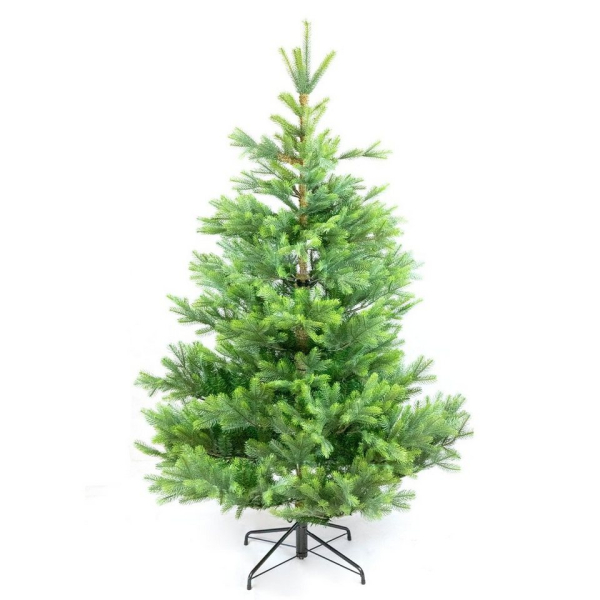 BoomDing Künstlicher Weihnachtsbaum »BoomDing Weihnachtsbaum künstlich – extra naturgetreuer Tannenbaum mit und ohne Lichterkette inkl. stabilem…