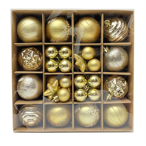 BOTRIBAS Weihnachtsbaumkugel »Packung mit 42 6cm/ 3cm/ 5cm Weihnachtskugeln, Weihnachtsbaum, hängende Dekoration, Outdoor Ornamente, Hof,…