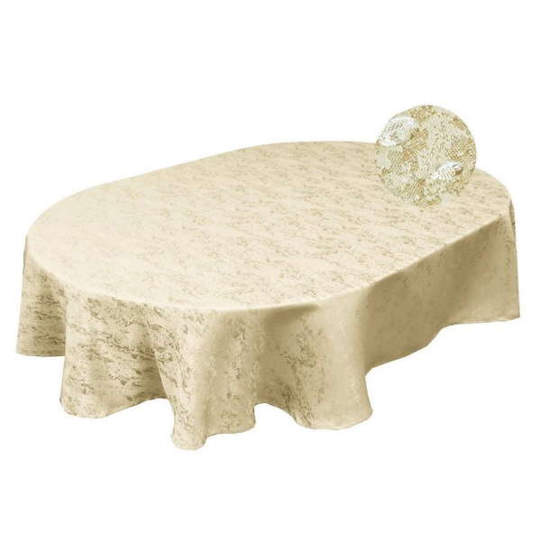 Brilliant Tischdecke »MELIERT Fleckschutz OVAL Tischdecke Lotuseffekt« (1-tlg), waschbar