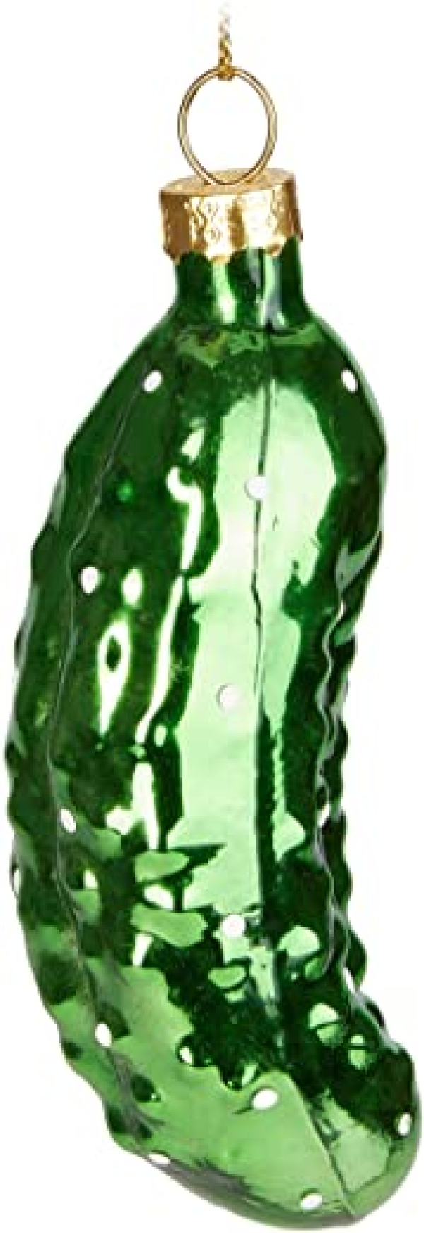 BRUBAKER Weihnachtsgurke Grün – Handbemalte Weihnachtskugel als Saure Gurke aus Glas – Mundgeblasener Christbaumschmuck Figuren Lustig Deko…