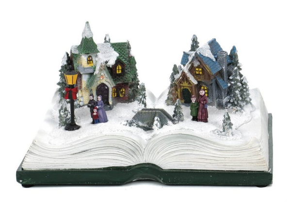 Bubble-Store Weihnachtsdorf »Beleuchtete Weihnachtsstadt im Buch«, LED Weihnachtsdekoration, winterliche Szene mit 6 multicolor LEDs