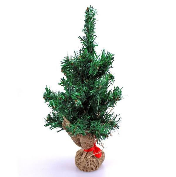 BURI Künstlicher Weihnachtsbaum »künstlicher Tisch Weihnachtsbaum im Jutesack 45cm Christbaum Mini Tannenbaum«