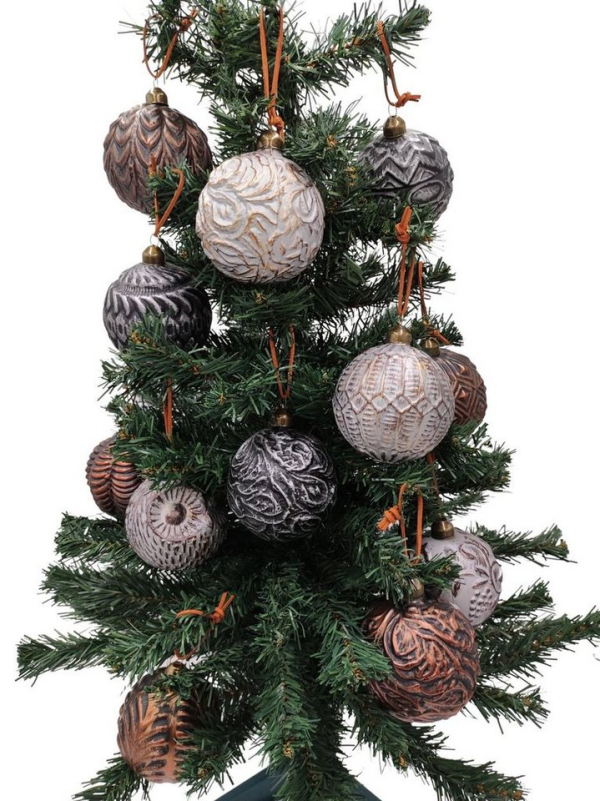 BURI Weihnachtsbaumkugel »12 Glas-Weihnachtsbaumkugeln 8cm Christbaumschmuck Baumschmuck Weihnachtsdeko«