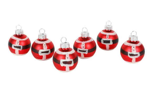 BURI Weihnachtsbaumkugel »6x Glas-Tischkartenhalter Santa Weihnachtsdeko Platzkartenhalter Namensschild«