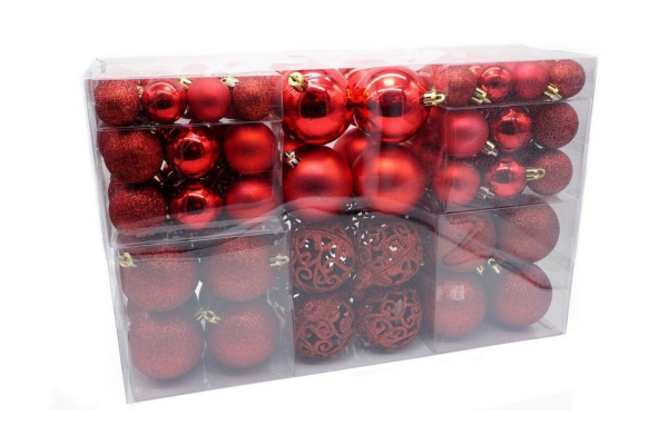 BURI Weihnachtsbaumkugel »Weihnachtsbaumkugeln 100er-Set Baumschmuck Christbaumkugeln Weihnachtskugeln«