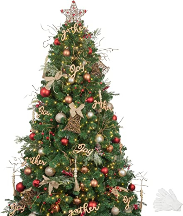 Busybee künstlicher geschmückter Weihnachtsbaum künstlich 180cm mit Beleuchtung 300 LEDs licht und weihnachtskugeln Antico Weihnachtsdekorationen