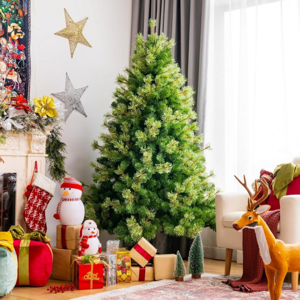 COSTWAY Künstlicher Weihnachtsbaum »Tannenbaum«, 180cm, mit Metallständer und 820 Zweigen, für Zuhause, Geschäfte