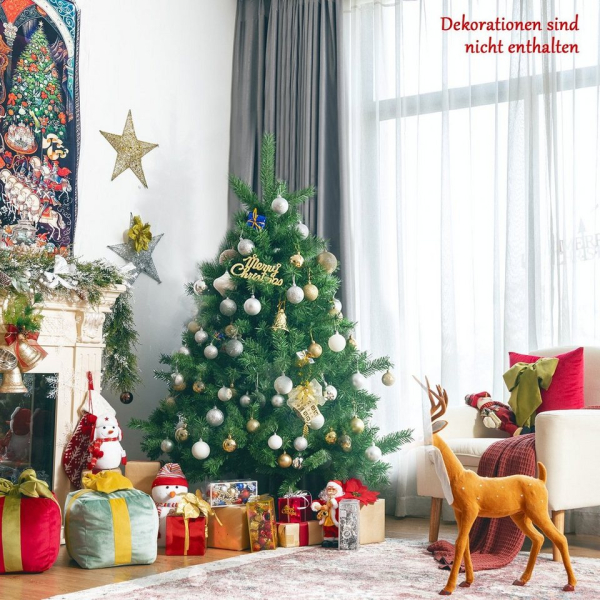 COSTWAY Künstlicher Weihnachtsbaum »Tannenbaum, Christbaum«, 150cm, mit 515 Zweigen & klappbarer Metallständer