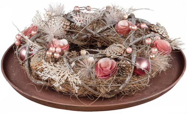Creativ deco Adventskranz, inklusive Deko-Teller