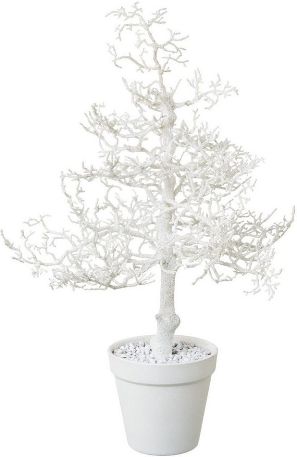 Creativ deco Künstlicher Weihnachtsbaum, Hainbuche mit Glitter