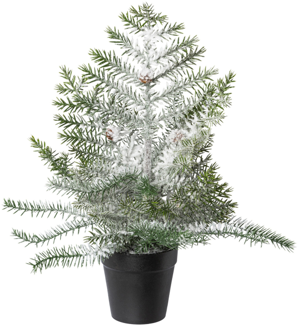 Creativ deco Künstlicher Weihnachtsbaum, Im Topf; Beschneite Optik