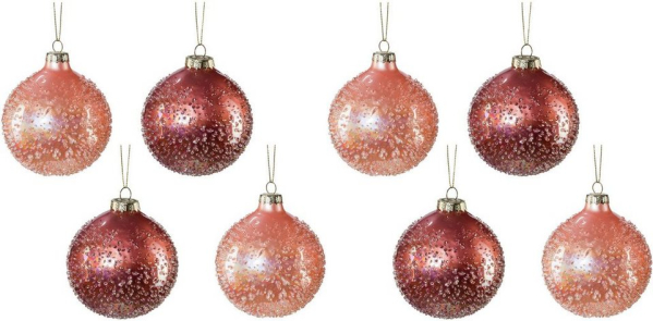Creativ deco Weihnachtsbaumkugel (8 St), mit Perl-Optik