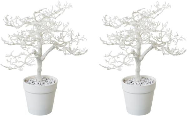 Creativ green Künstlicher Weihnachtsbaum, im farblich passenden Topf und mit Glitzer-Optik