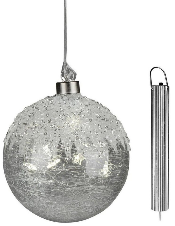 dekojohnson Christbaumschmuck »dekojohnson Weihnachtskugel LED-Glas-Kugel als«