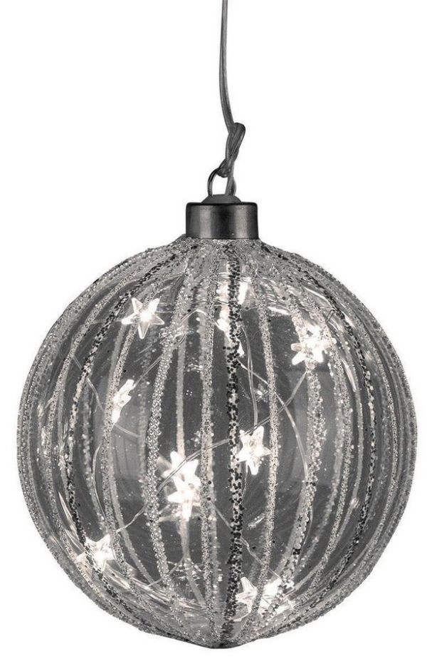 dekojohnson Christbaumschmuck »dekojohnson Weihnachtskugel LED-Glas-Kugel als«