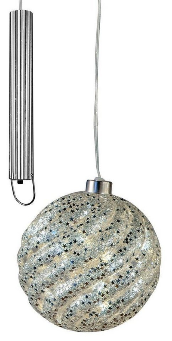 dekojohnson Christbaumschmuck »dekojohnson Weihnachtskugel LED-Glas-Kugel als«