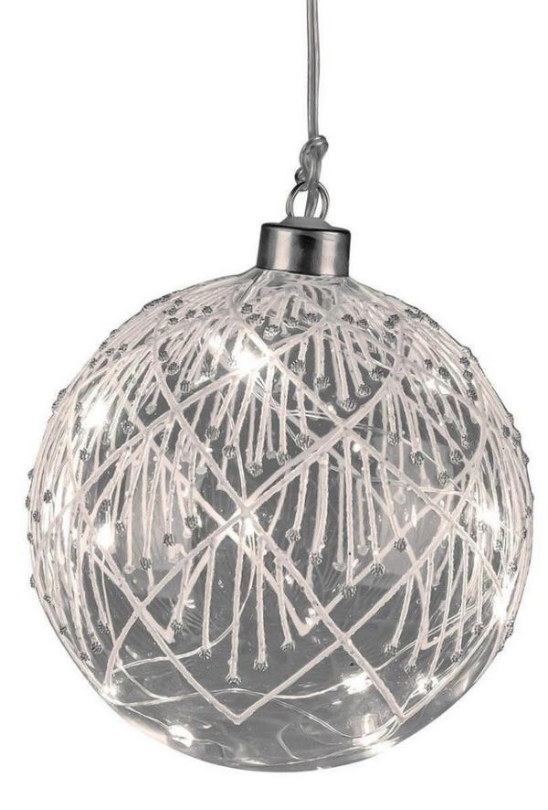 dekojohnson Christbaumschmuck »dekojohnson Weihnachtskugel LED-Glas-Kugel als«