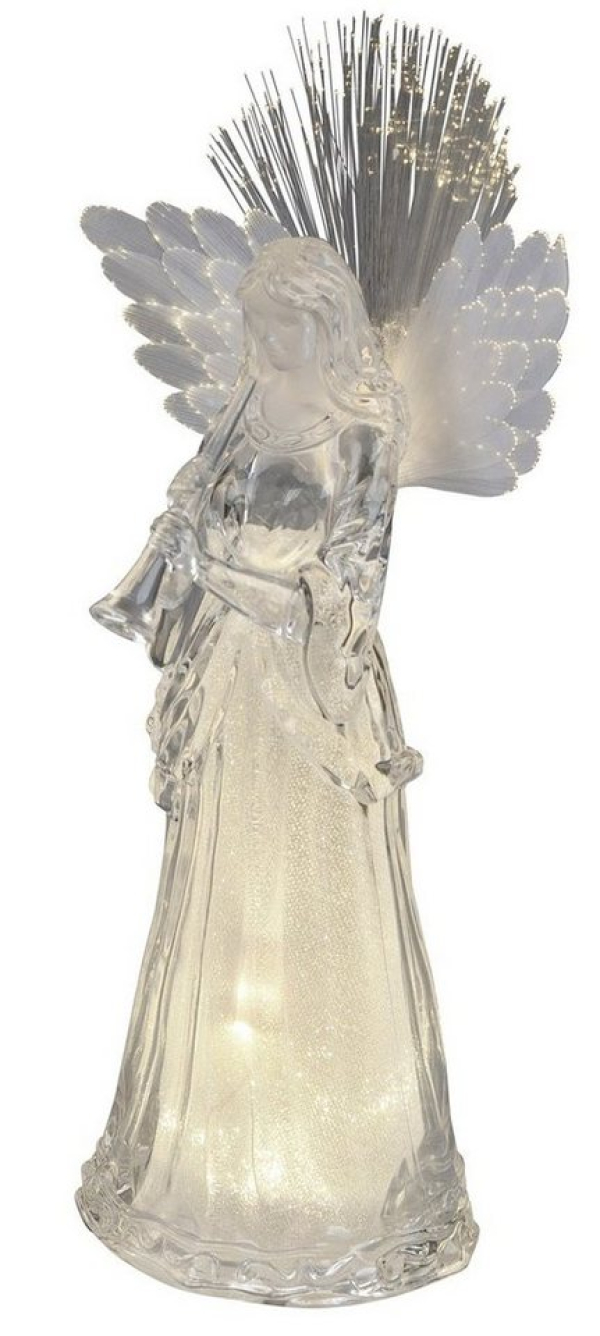 dekojohnson Engelfigur »LED Weihnachtsengel Acryl-Figur klar 17x10x30cm«