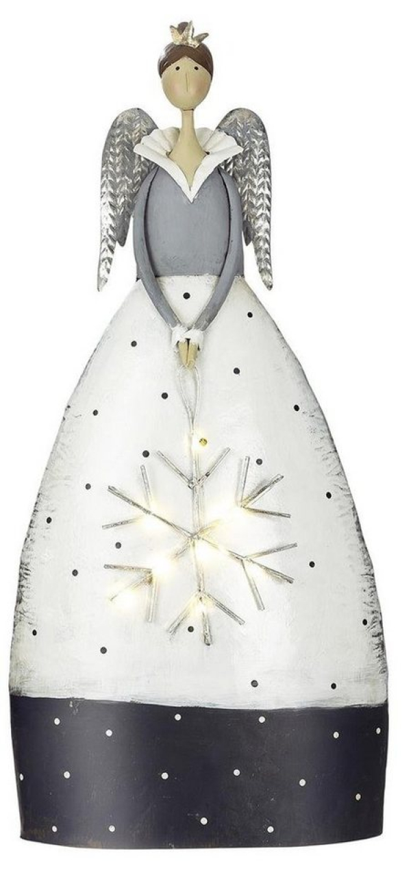 dekojohnson Engelfigur »XXL Weihnachtsengel-Figur aus Metall mit 74 cm LED«