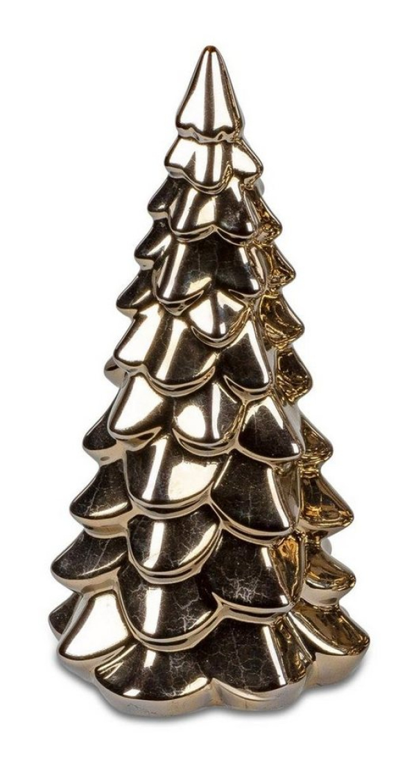 dekojohnson Künstlicher Weihnachtsbaum »Deko-Baum Weihnachtsbaum Keramikbaum gold 14x30cm«