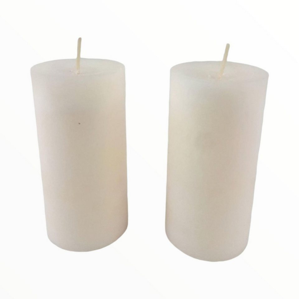 DekoTown Stumpenkerze »4x Edle Stumpenkerzen Creme Wollweiß Weiß Marmoriert Tropffrei Selbstverlöschend 120/60mm Kommunion Konfirmation Taufe…