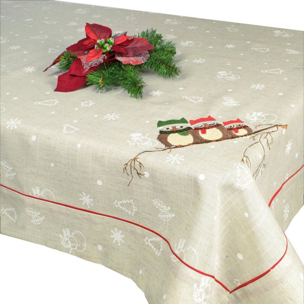 Delindo Lifestyle Tischdecke »EULEN« (1-tlg), gesticktes Design, schwere Qualität