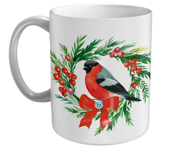 DesFoli Tasse »Weihnachtskranz Weihnachten Fest T4069«, Keramik
