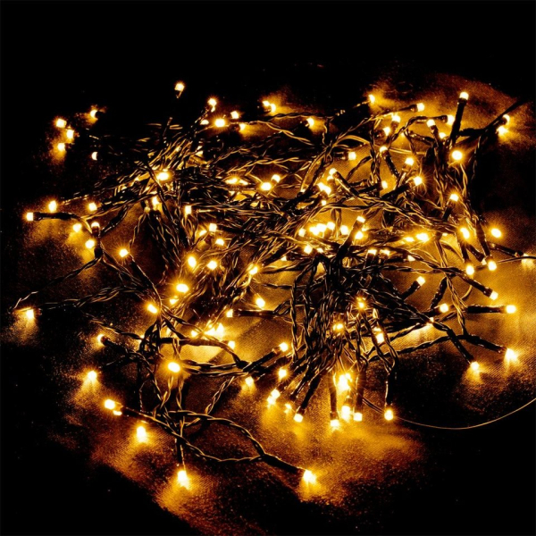 Deuba Lichterkette, LED Lichterkette 4m Timer 8 verschiedene Leuchtmodi Weihnachten Deko Weihnachtsdeko
