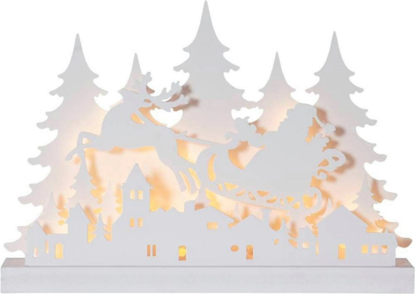 EGLO LED Dekolicht »GRANDY«, weiß / L36 x H30 x B8 cm / inkl. 36 x LED-Platine (je 0,06W, 6000K) / LED Lichterbogen – Weihnachtsdeko – Weihnachten…
