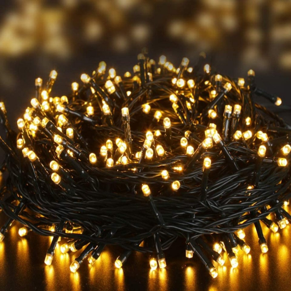 Elegear LED-Lichterkette, LED Lichterkette, Lichterkette Batterie 40M 300 LEDs, Lichterkette Außen Timer Memoryfunktion 8 Modi IP44 Wasserdicht…