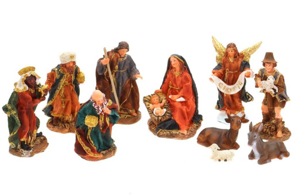 ELLUG Krippenfigur »11tlg. Krippenfiguren Set Polyresin H: bis 13,5cm Maria Josef Jesus hlg 3 Könige« (11 St)